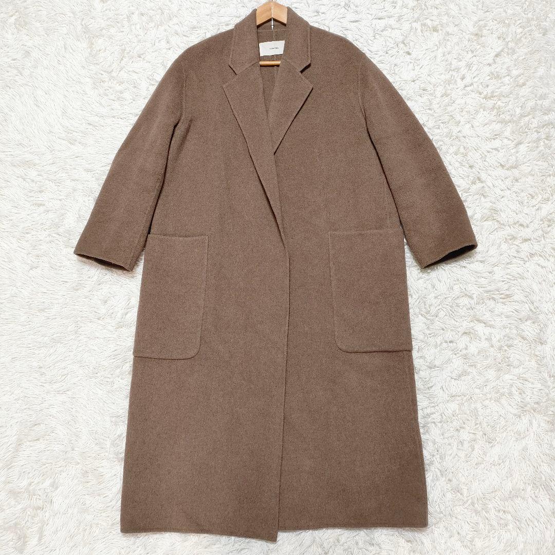 TODAYFUL Wool Over Coat 38 ウール マキシ丈 ブラウン