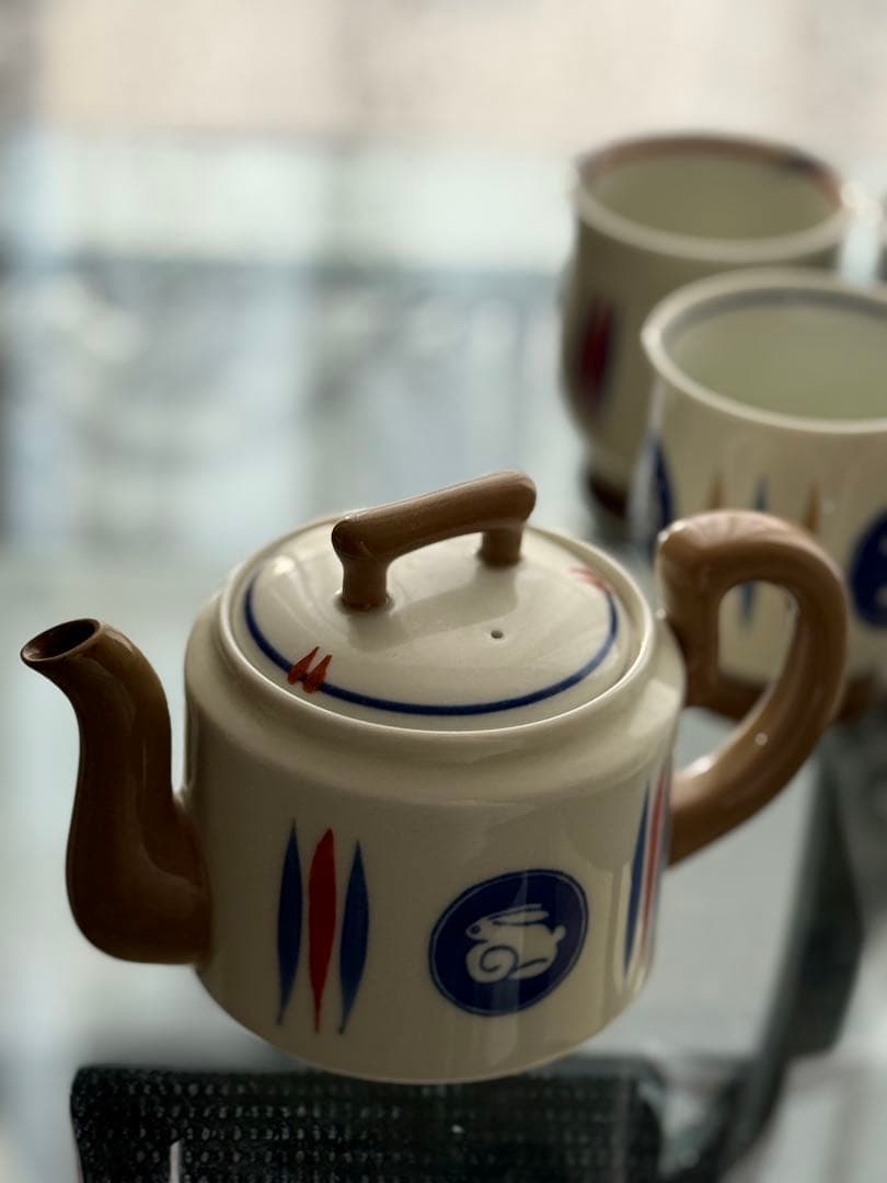 陶器製急須と湯呑みセット