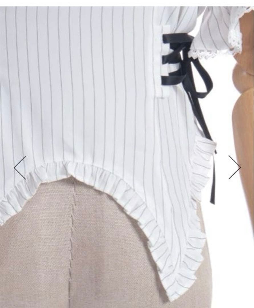 ストライプリボンブラウス