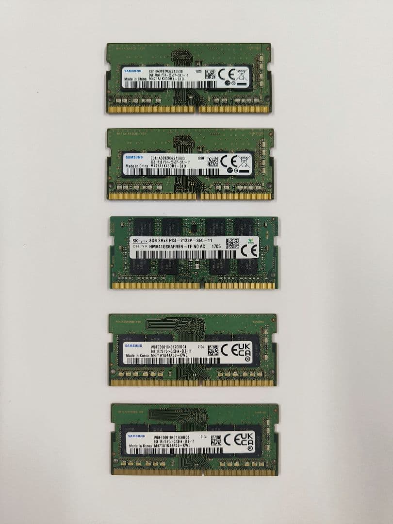 8GB SO-DIMM DDR4 5枚セット
