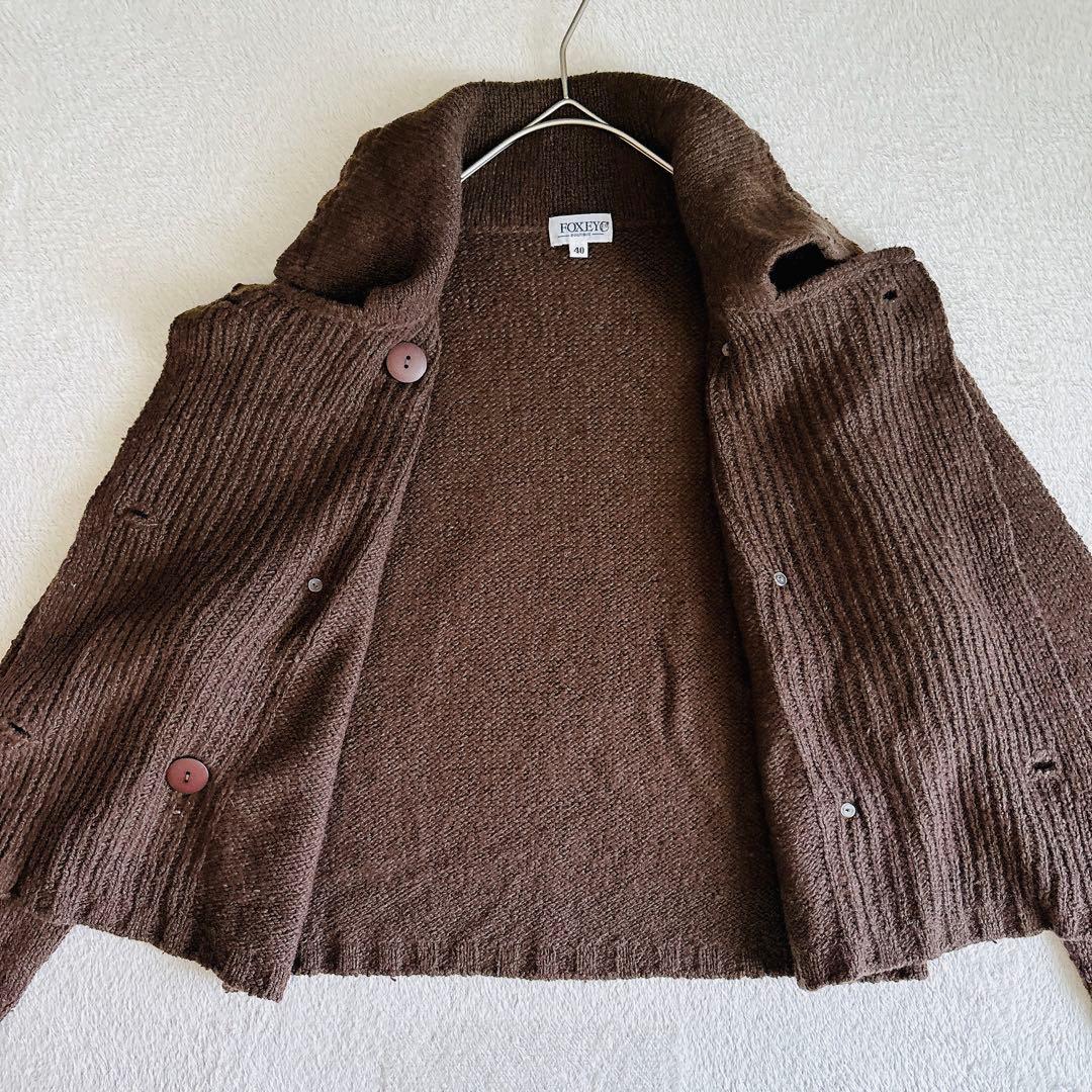 FOXEY BOUTIQUE カシミヤ100％ ニットSP表記L ダブルブレスト