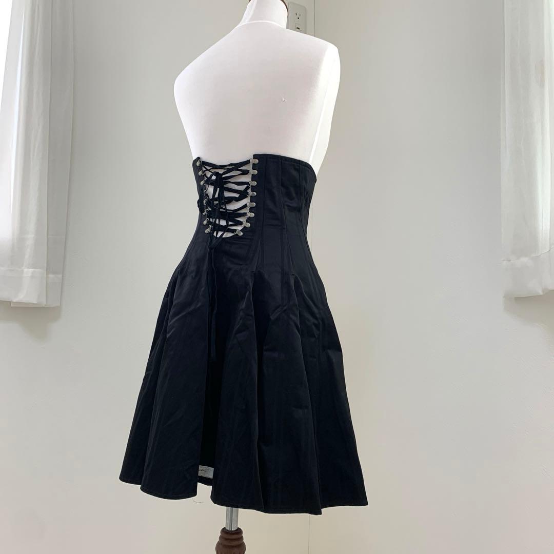 alice auaa ストライプ編み上げスカート