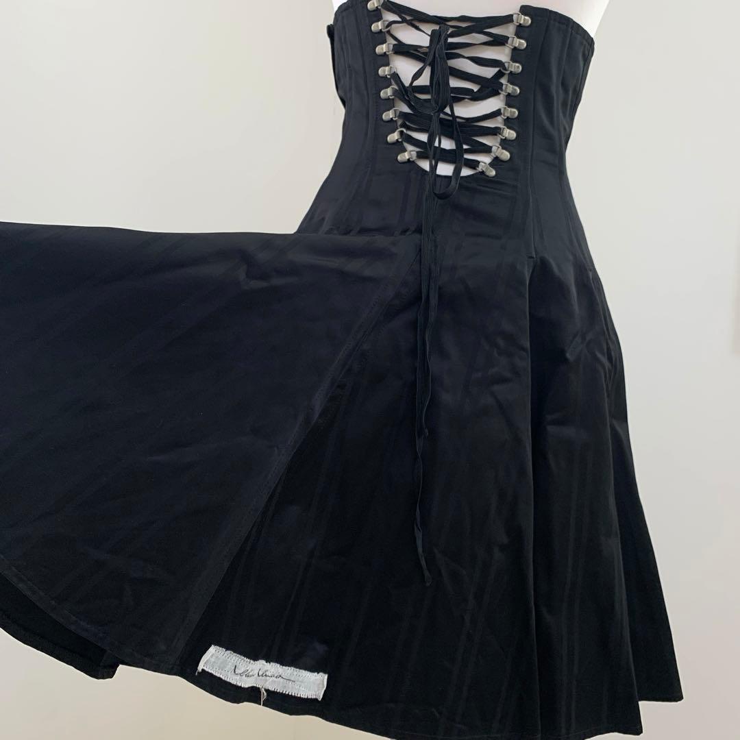 alice auaa ストライプ編み上げスカート