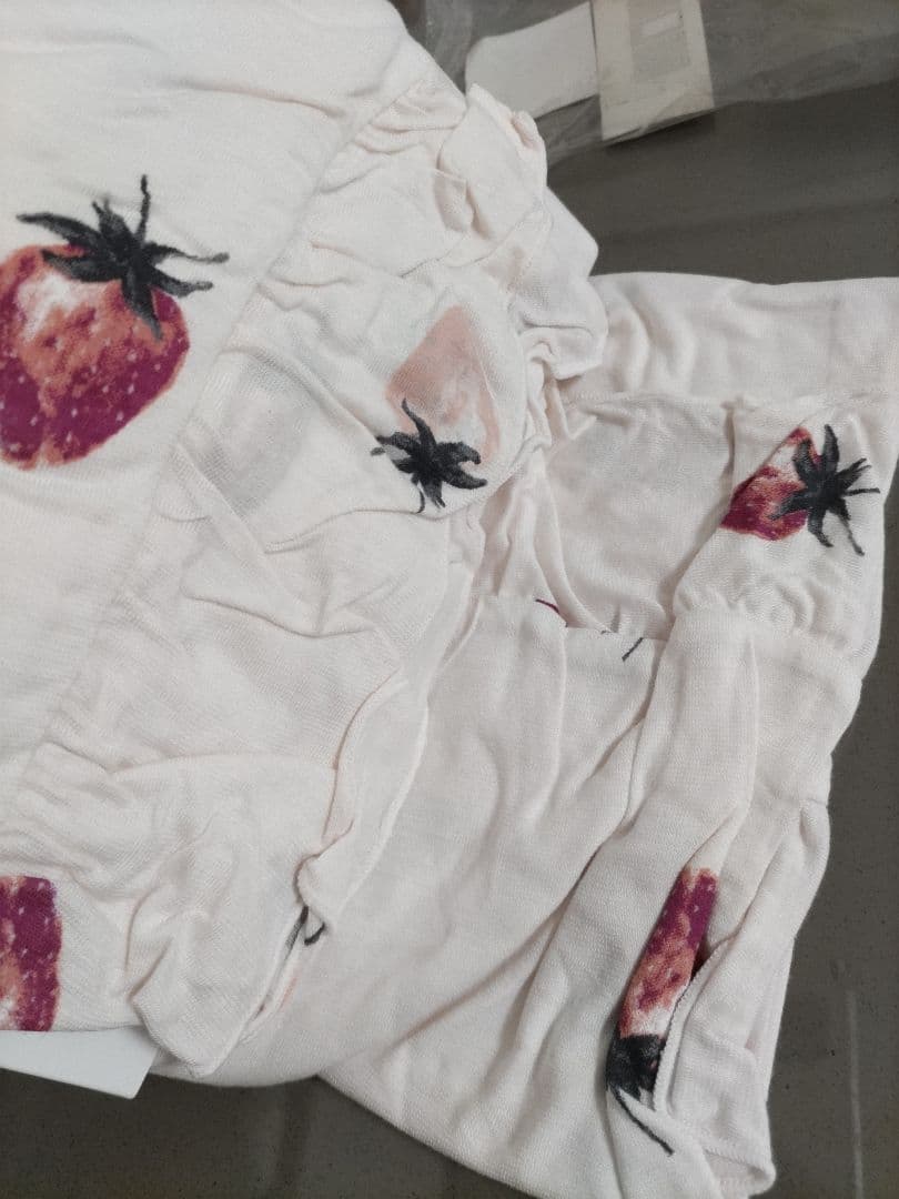 gelato piqueシングル3点 布団カバー ボックスシーツ 枕カバー 苺柄