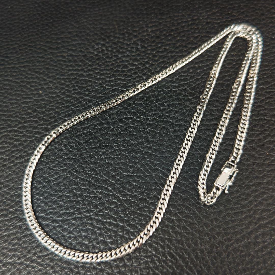 (C011311) Pt850 6面ダブル 喜平ネックレス マテリアル 造幣局