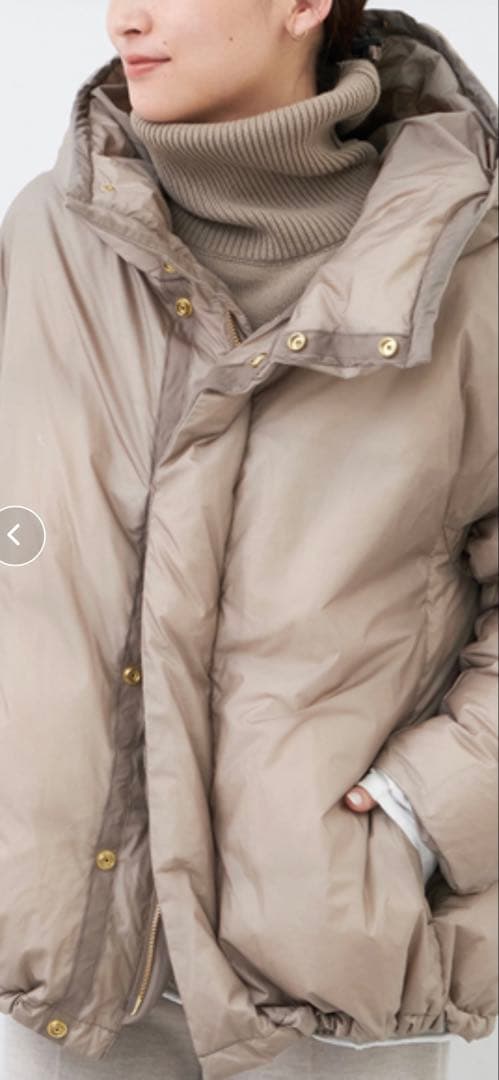 DEUXIEME CLASSE ナイロンダウンジャケット グレージュモカ