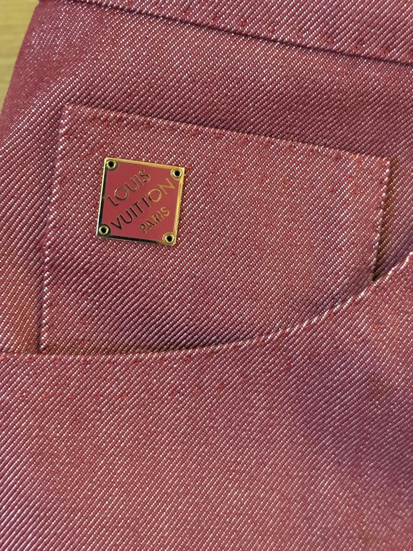 #美品Louis Vuitton エンジ系レディースストレートデニム#サイズ38