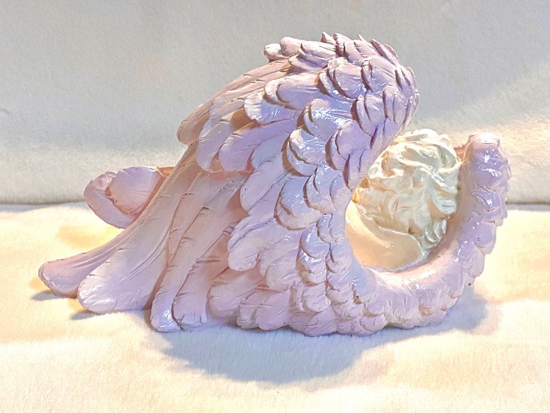 スリーピング エンジェル (天使)陶器　置物　2個セット　(レア)