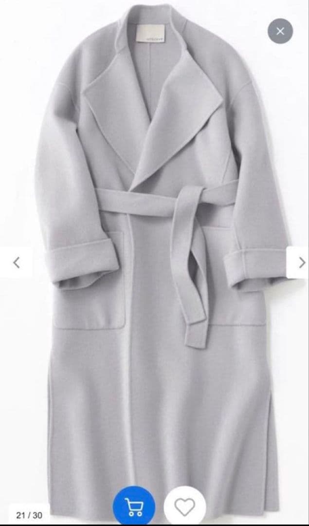 【uncrave WHITE 】 アンクレイヴ　リバー ロングコート