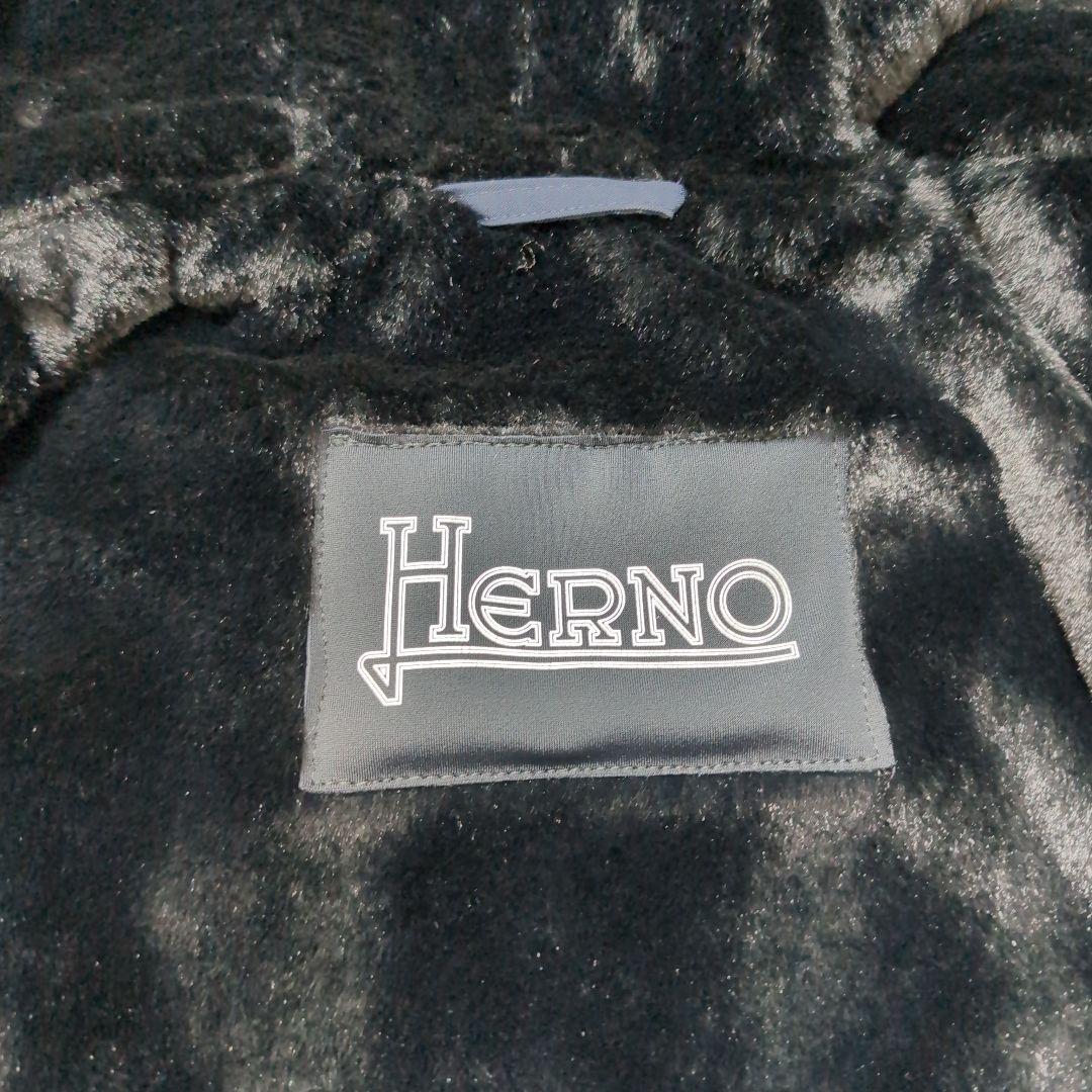 新品 2023AW HERNO ウォーターリペレントフェイクファー中綿ブルゾン