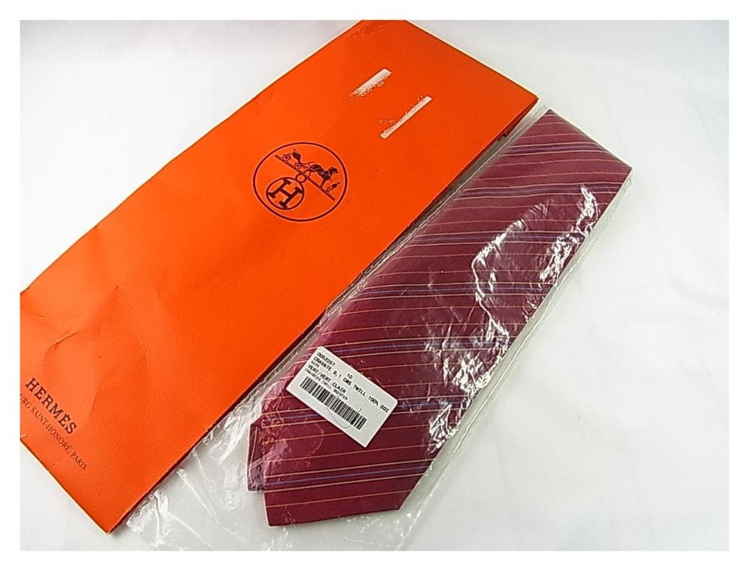 ◆正規品新品HERMES　エルメス　シルクネクタイ　スターマークスタンプ