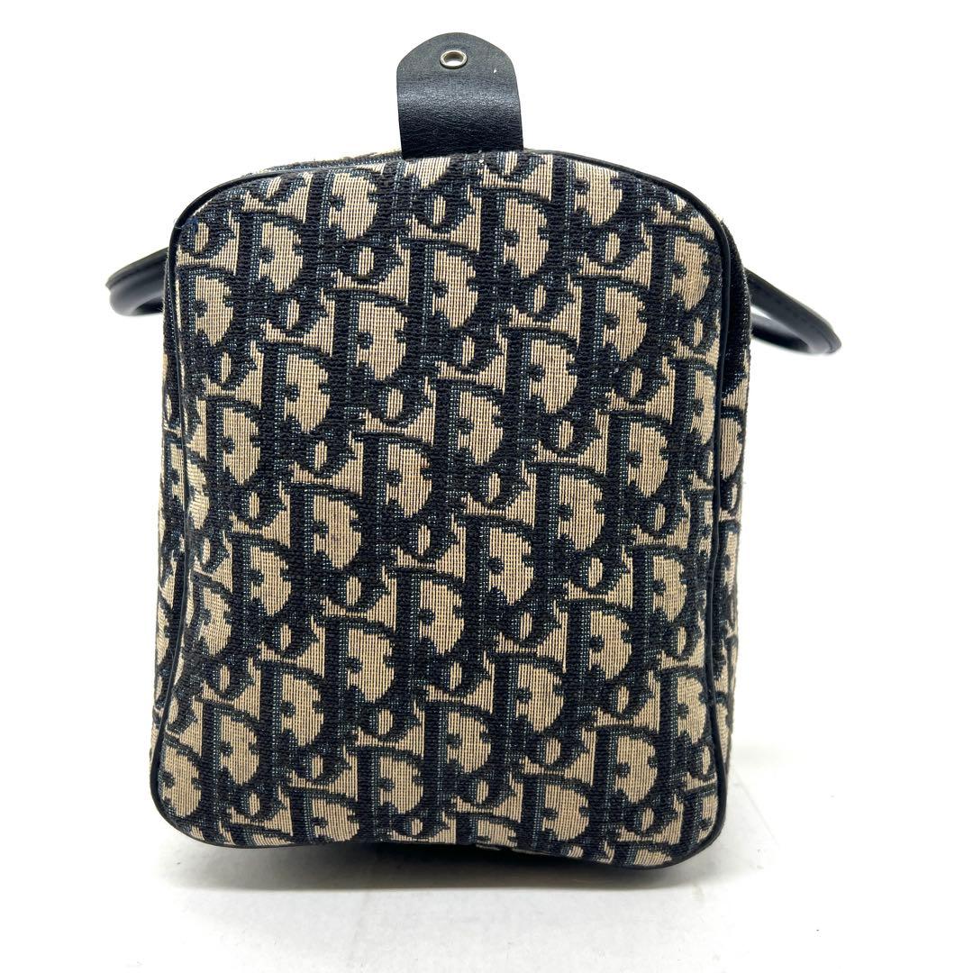 【美品】Dior ミニボストンバッグ トロッター キャンバス レザー