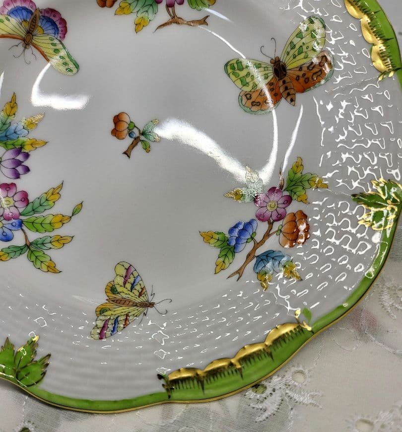 美品✨ヘレンド ヴィクトリアブーケ サラダ デザート プレート17 皿 花蝶①