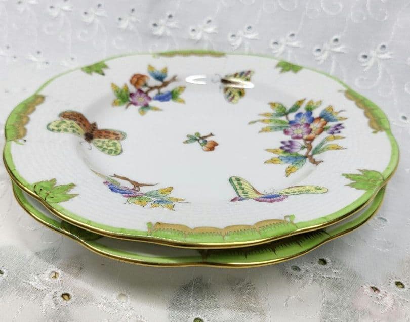 美品✨ヘレンド ヴィクトリアブーケ サラダ デザート プレート17 皿 花蝶①