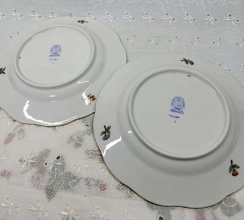 美品✨ヘレンド ヴィクトリアブーケ サラダ デザート プレート17 皿 花蝶①