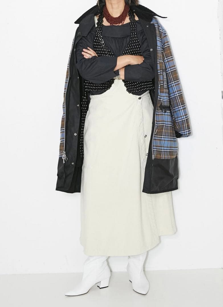 【新品未使用】シティショップ別注バブアーBORDERオイルドコート