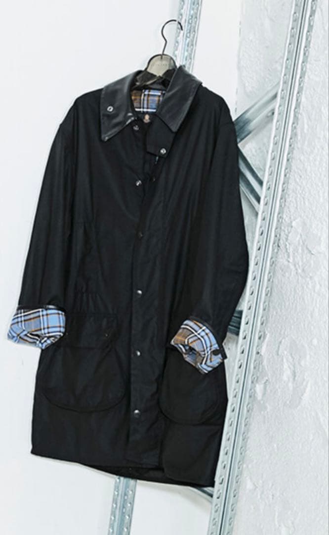 【新品未使用】シティショップ別注バブアーBORDERオイルドコート