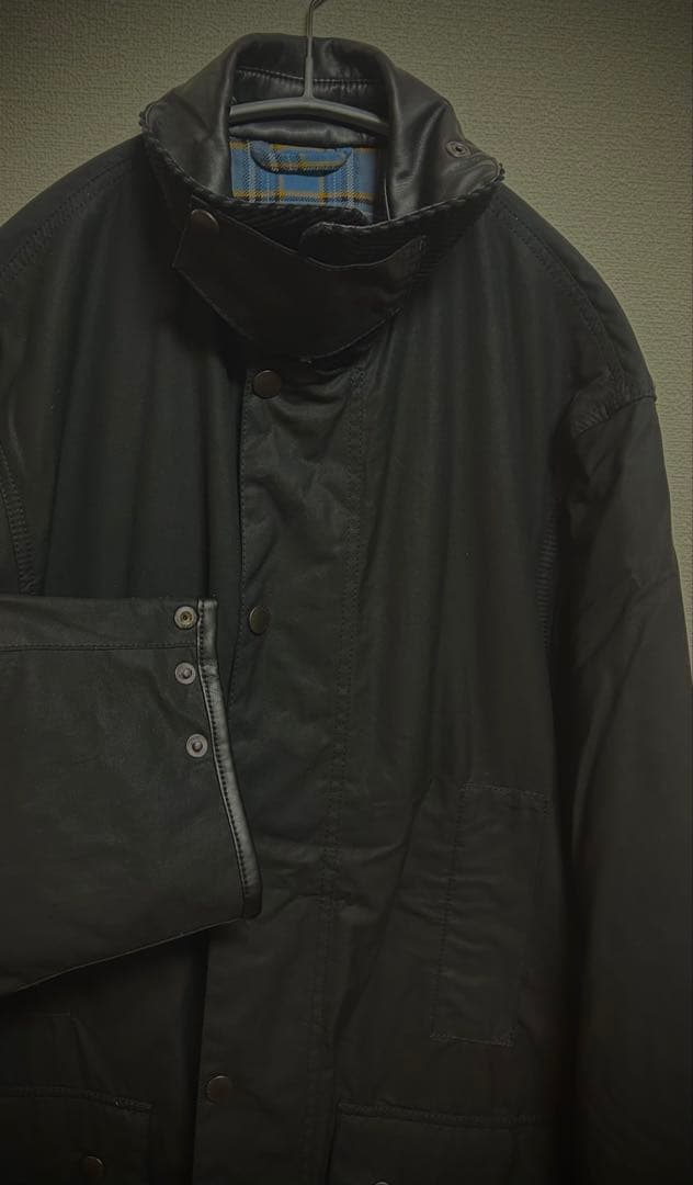 【新品未使用】シティショップ別注バブアーBORDERオイルドコート