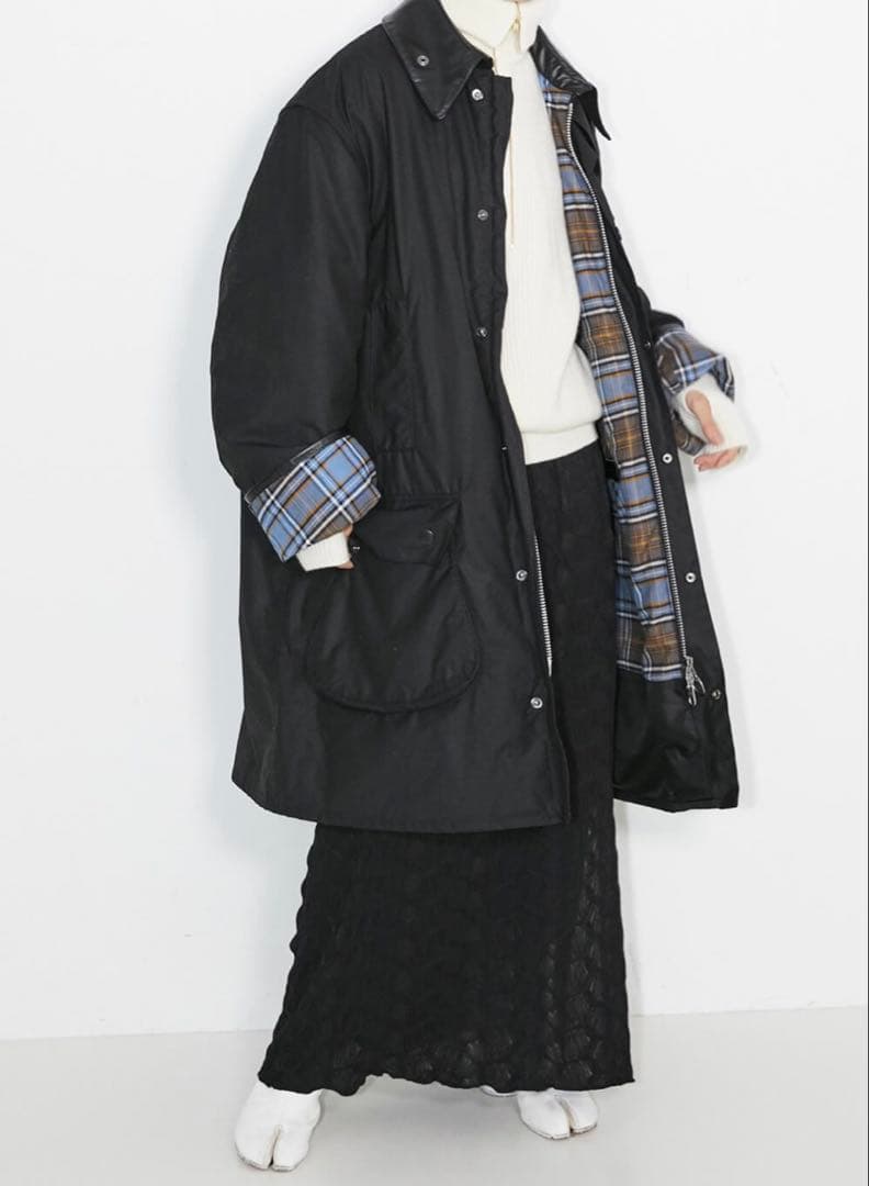 【新品未使用】シティショップ別注バブアーBORDERオイルドコート