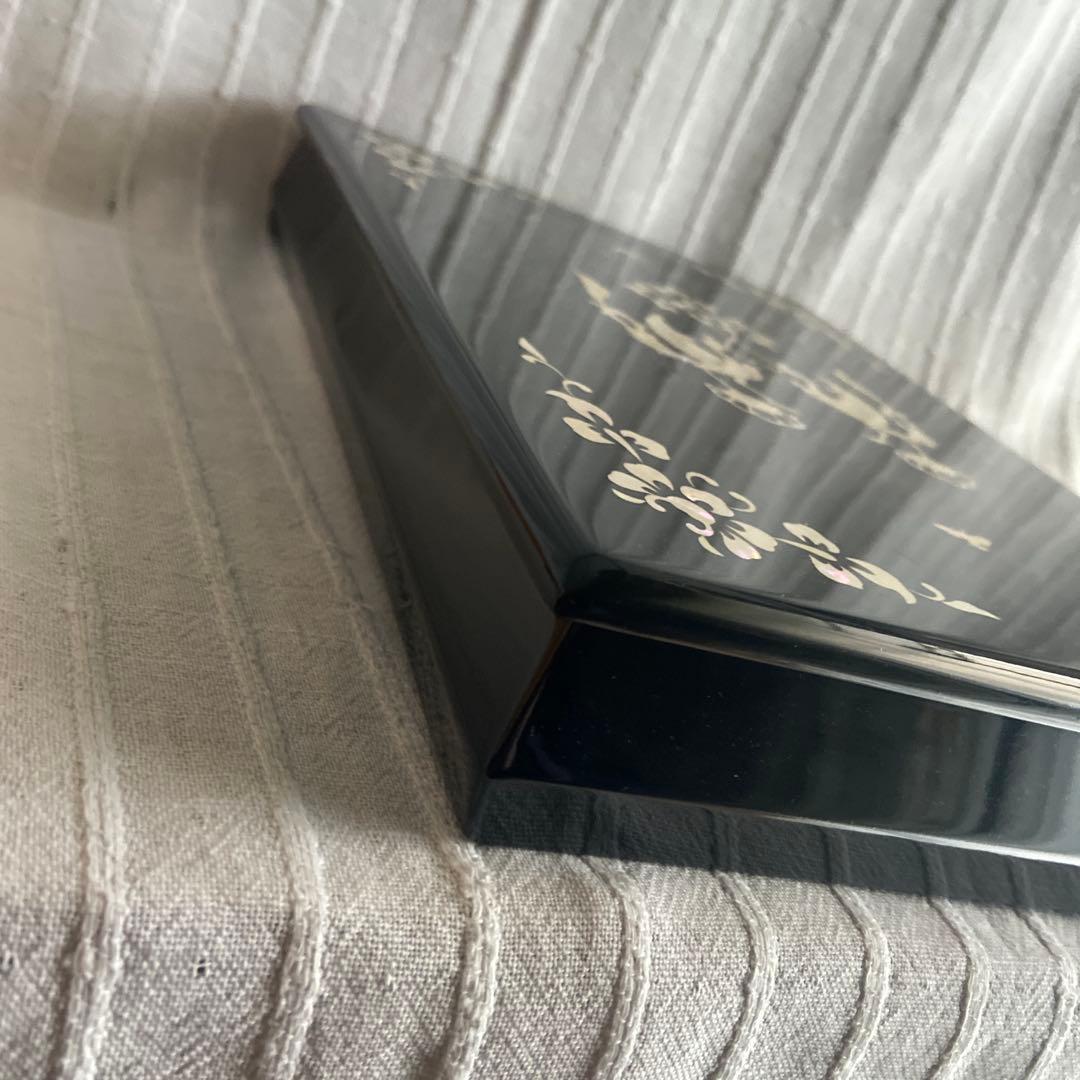 未使用　美品　漆塗　正倉院模様　螺鈿文庫