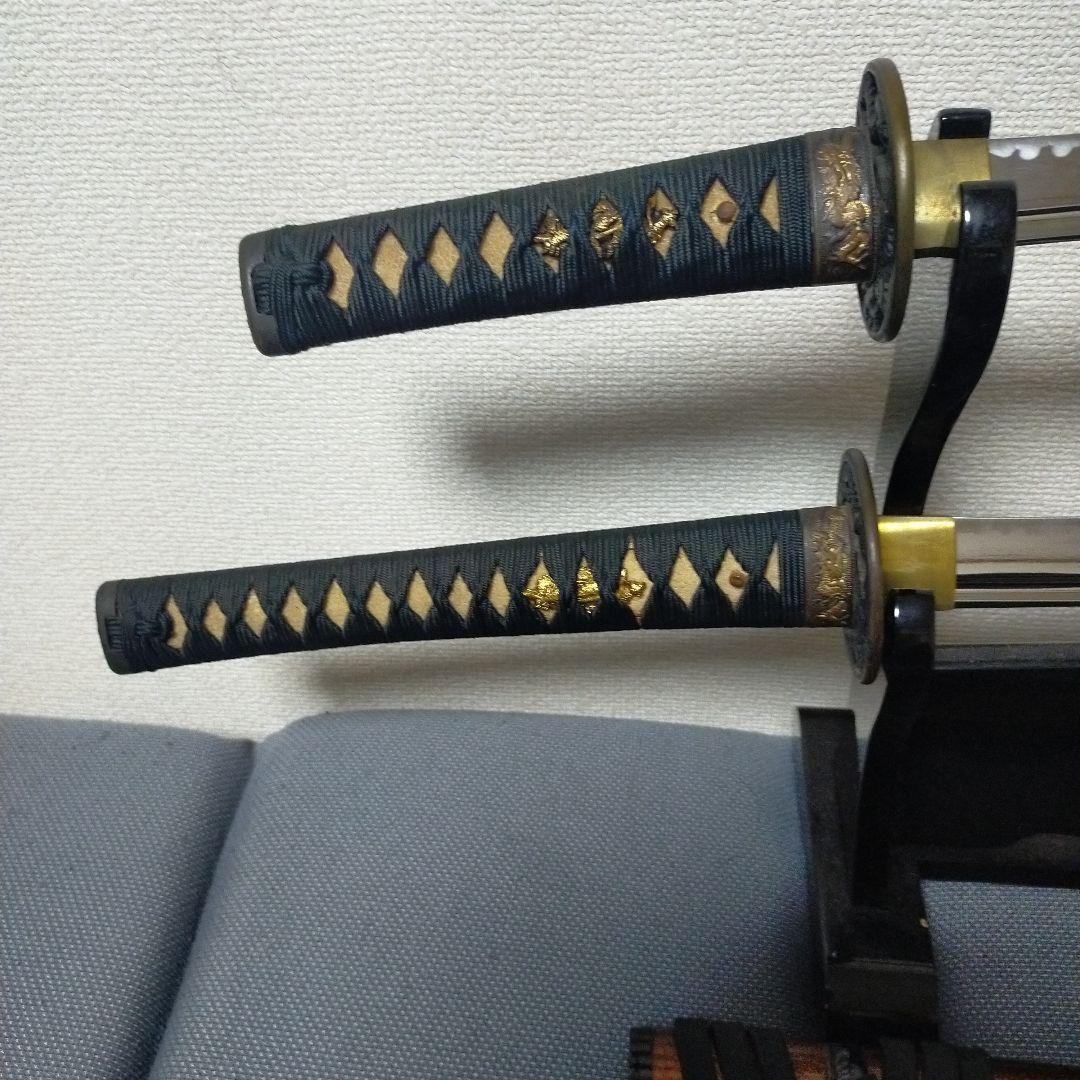 居合刀　模造刀　樋入り刀身　日本刀　刀剣　鮫皮　龍彫刻　透かし鍔　脇差　太刀