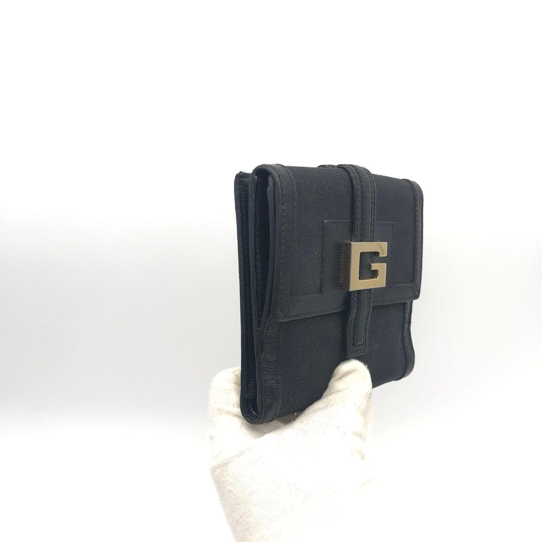 オールドグッチ　グッチ財布　グッチ折り財布　グッチキャンバス　グッチレザー