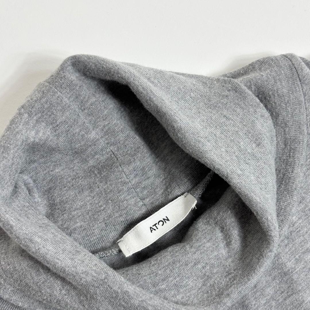 トップス ATON  SUVIN JERSEY HIGHNECK T-SHIRT