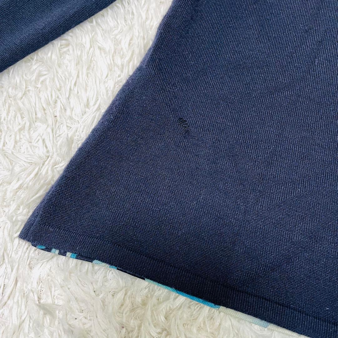 希少✨LEONARD カシミヤ混 ニット トップス　花柄 ウール　トリム　40