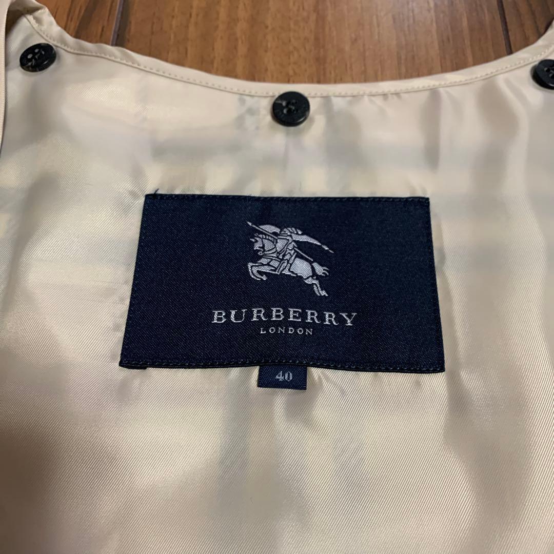 【美品】バーバリー ロンドン ステンカラーコート ノバチェック 黒 グレー日本製