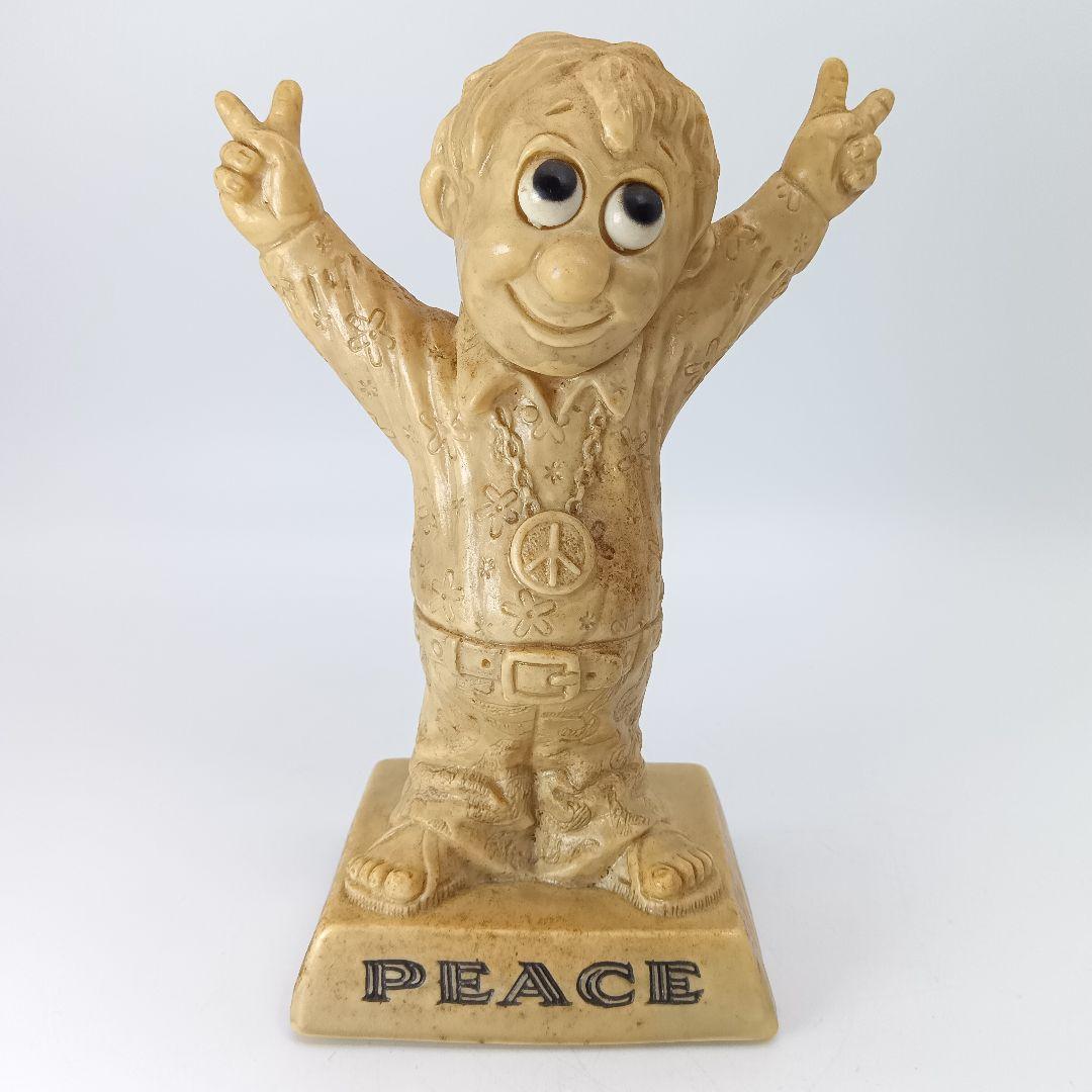 4体セット　70's メッセージドール ピースマーク シリースカルプス