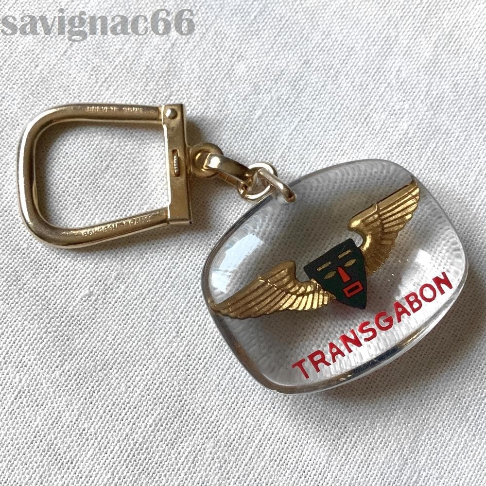 60s フレンチキーホルダー ブルボン TRANSGABON 航空 ガボン共和国