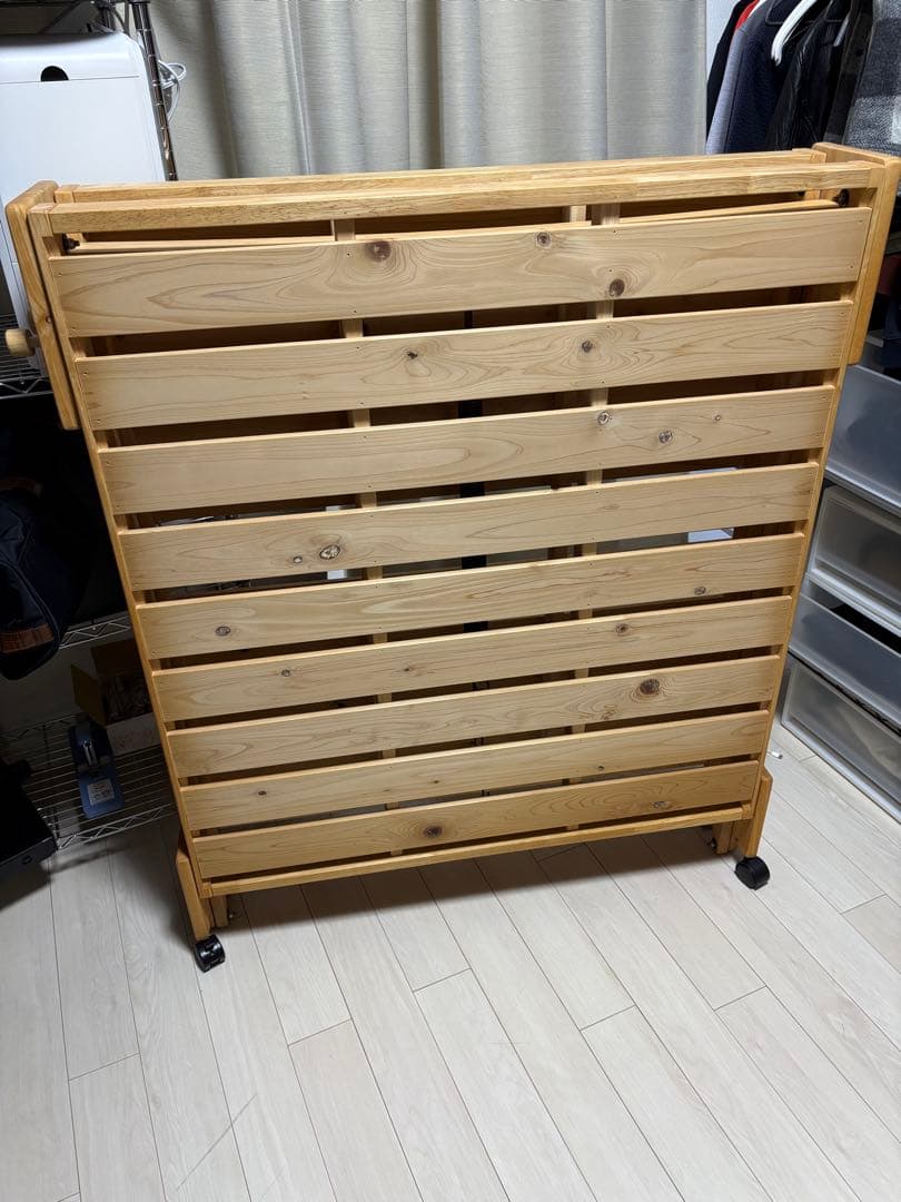 とし。　中居木工　スノコベッド　折りたたみベッド