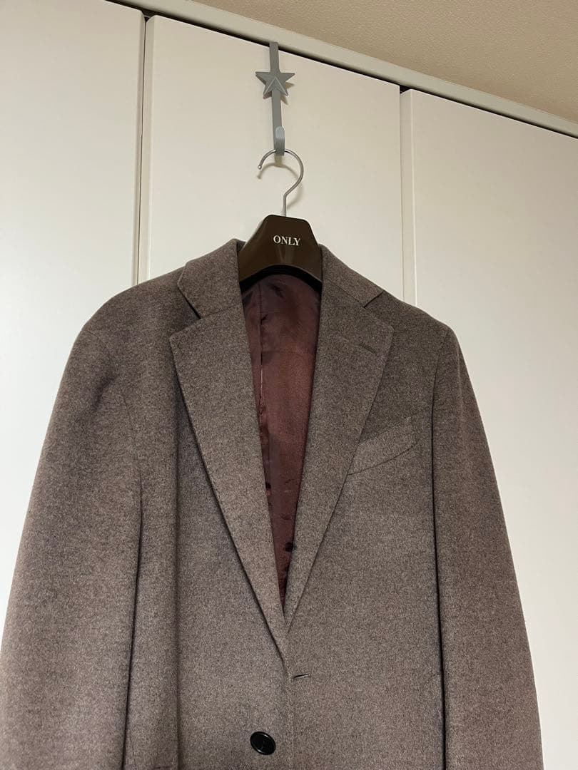 ONLY PREMIO カシミヤ100% チェスターコート(グレージュ)