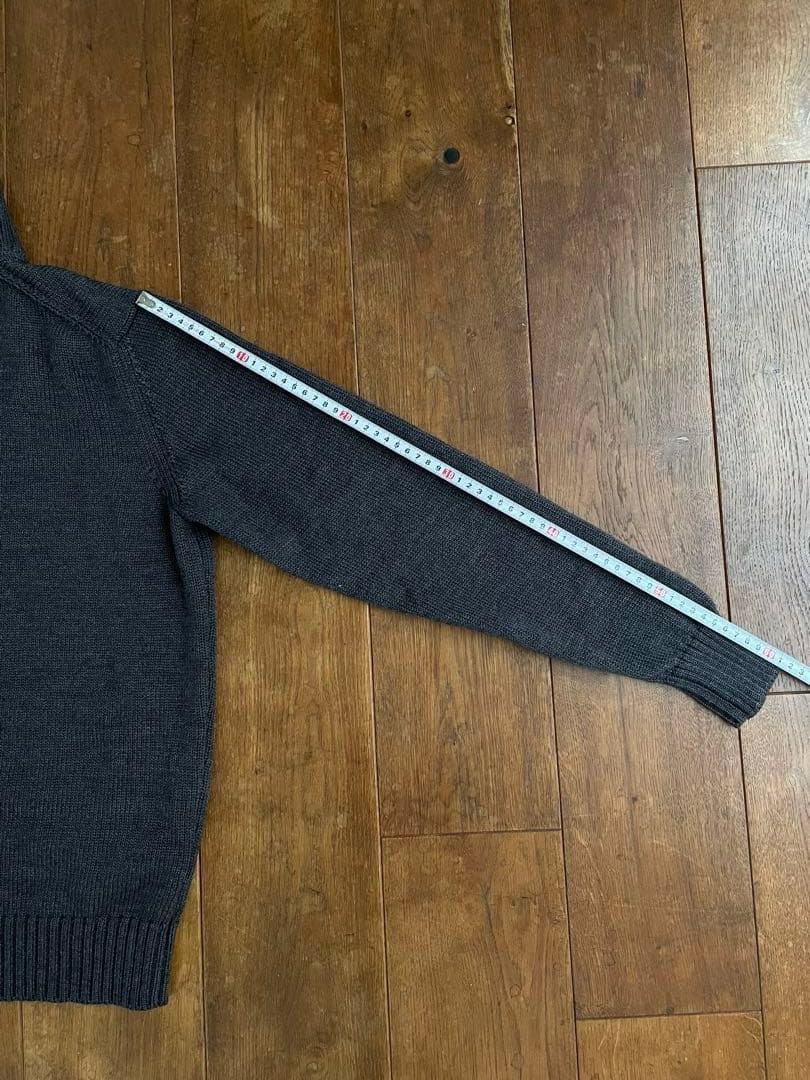 ZANONE CHIOTOチャコールグレー スタンドカラーカーディガン　50