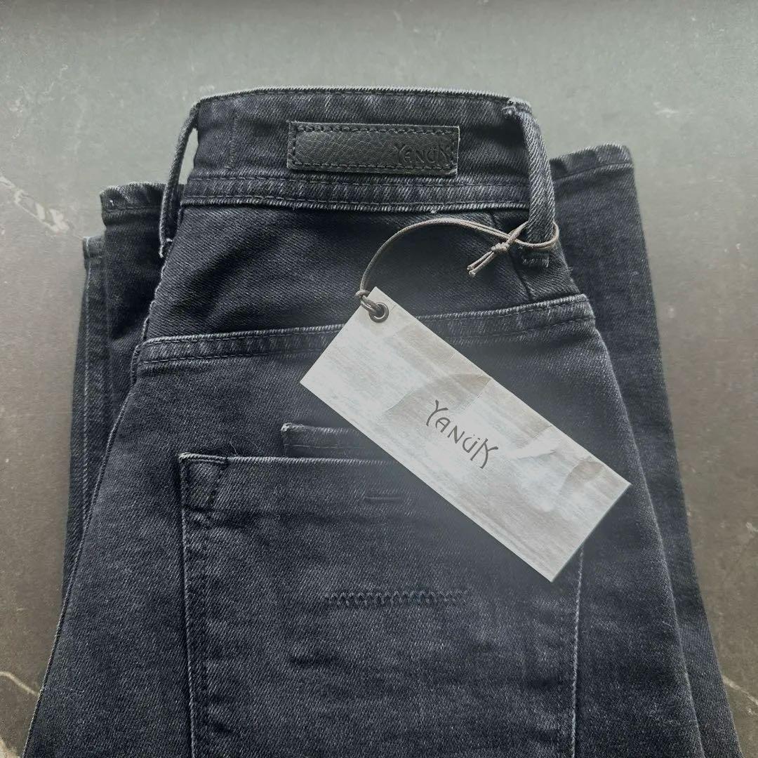 YANUK ヤヌーク ルーズストレート JOAN ブラック OBK 21インチ