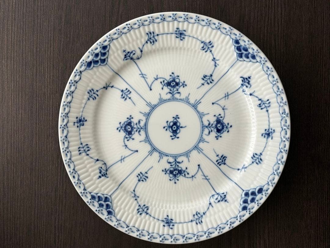 ロイヤルコペンハーゲン　ブルーフルーテッド　ハーフレース　プレート　大皿