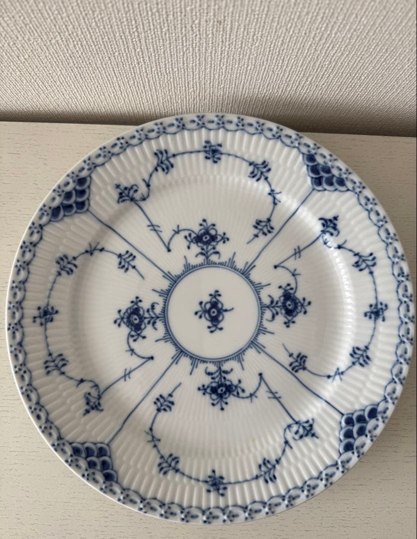 ロイヤルコペンハーゲン　ブルーフルーテッド　ハーフレース　プレート　大皿