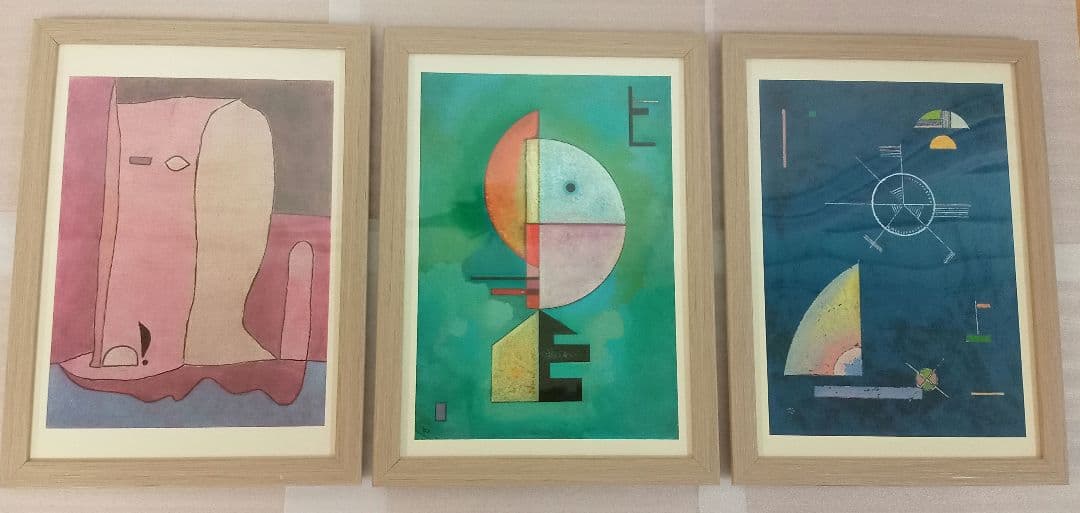 ♾️出品者特選3点セット（ポスターアート）A4額付（クレー＆カンディンスキー