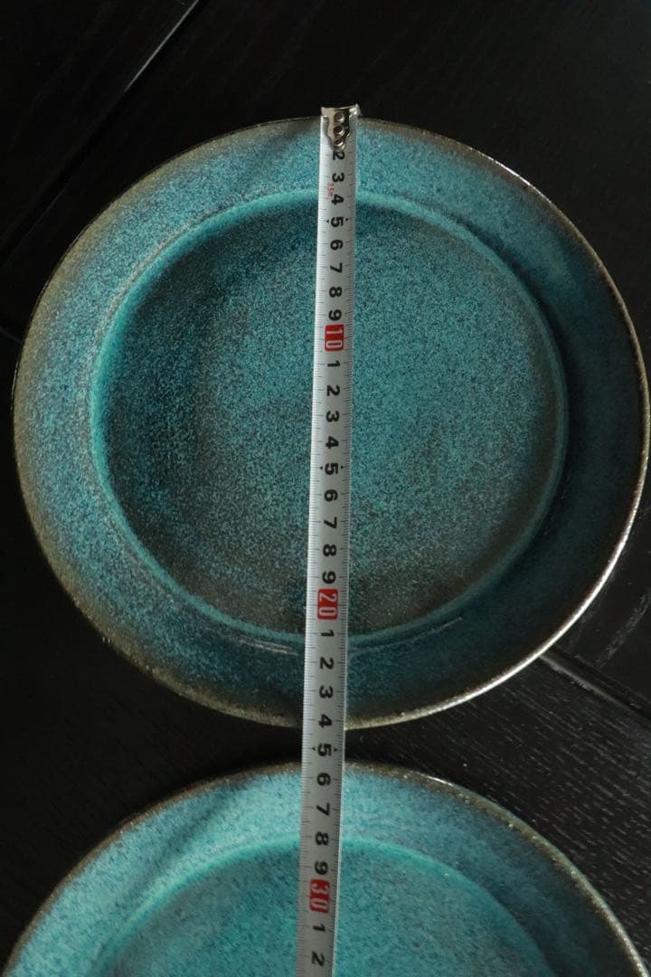 小澤基晴　24cm 翡翠8寸皿　2枚セット　入手困難