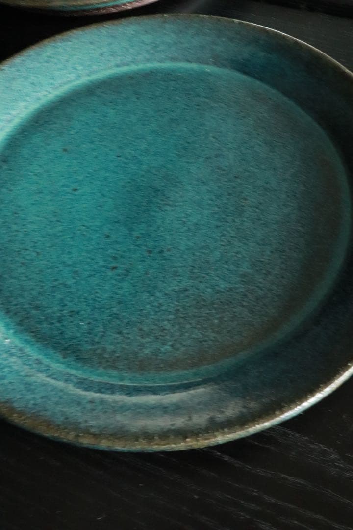 小澤基晴　24cm 翡翠8寸皿　2枚セット　入手困難