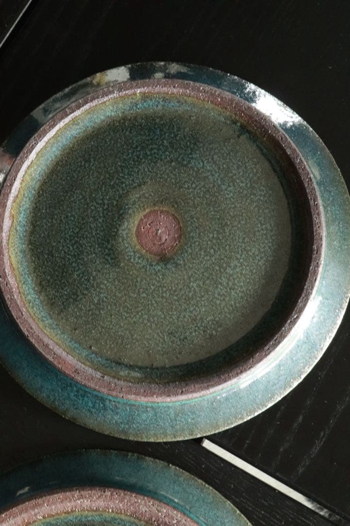 小澤基晴　24cm 翡翠8寸皿　2枚セット　入手困難