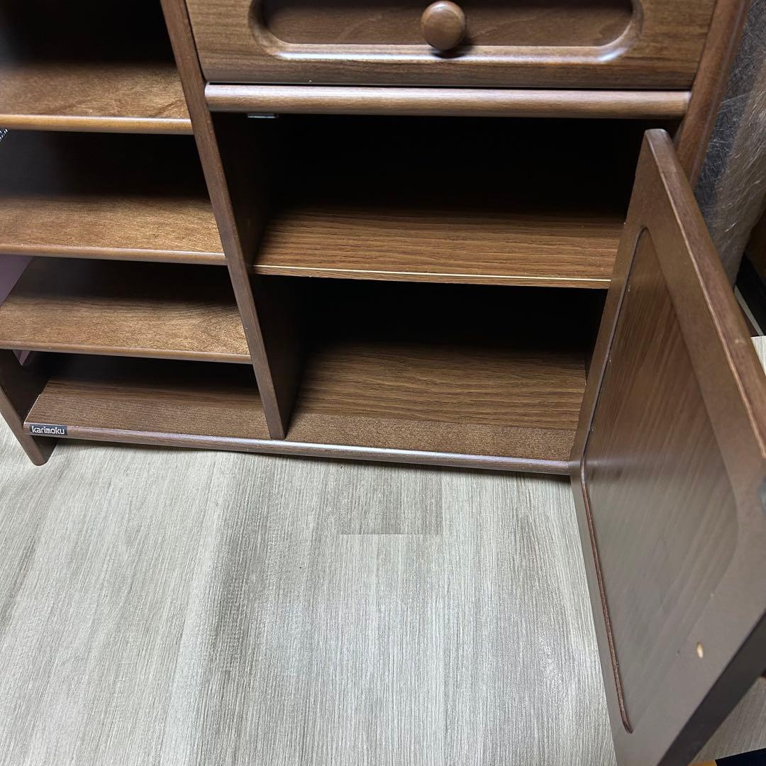 カリモク　キャビネット　電話台　スリッパ置き　チェスト　書類棚　カリモク家具