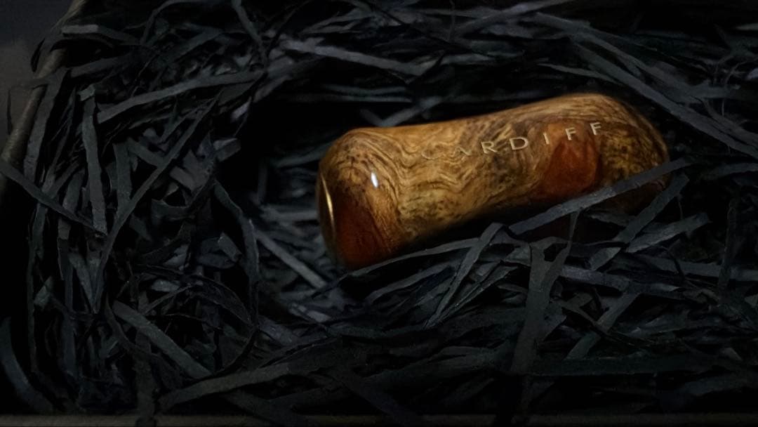 シマノxわたらせ樹脂工房　カーディフ　花梨紅白ハンドルノブ　左