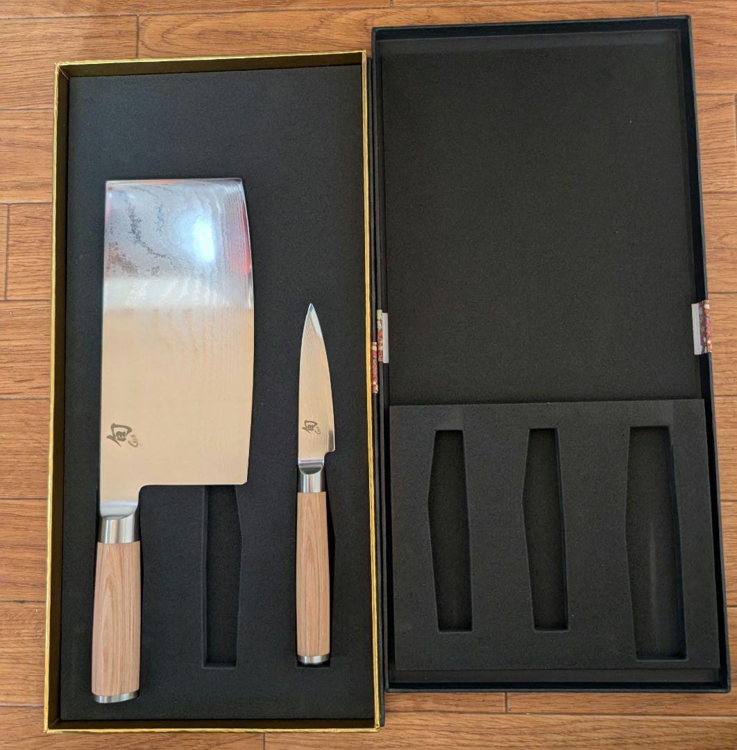 KAI 旬Classic White ダマスカス包丁セット 2pc