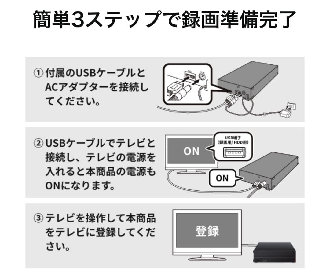 バッファロー HD-AD4U3 4TB 外付けHDD