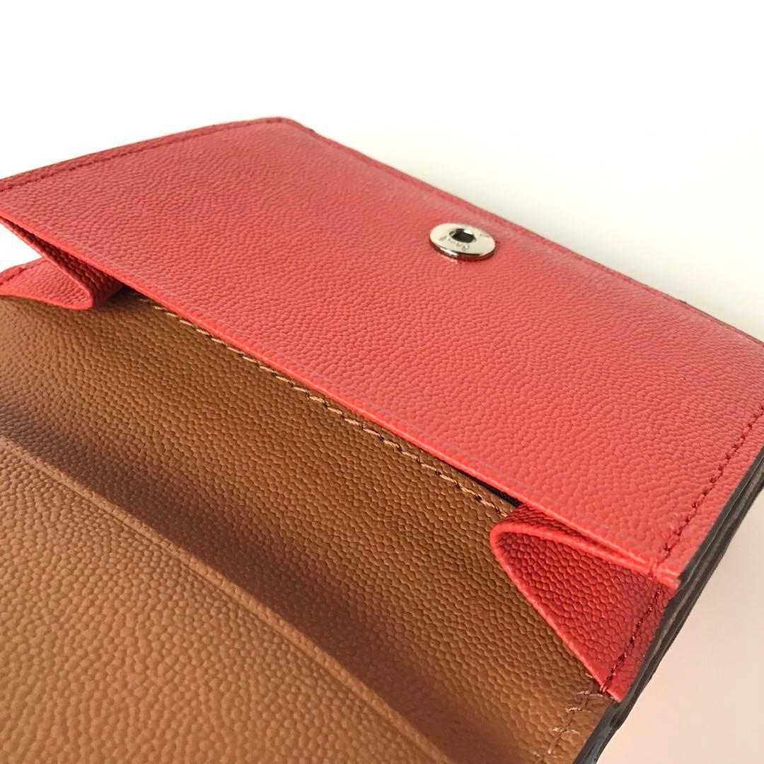 【新品】ポールスミス✨カラーブロック ３つ折り財布 キャメル ミニ財布 折財布