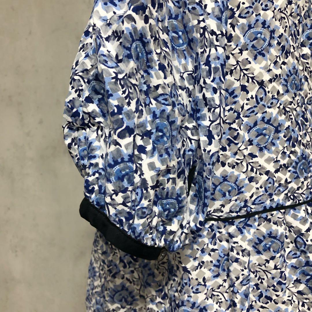 美品 ANAYI アナイ オパールクロスプリントブラウス