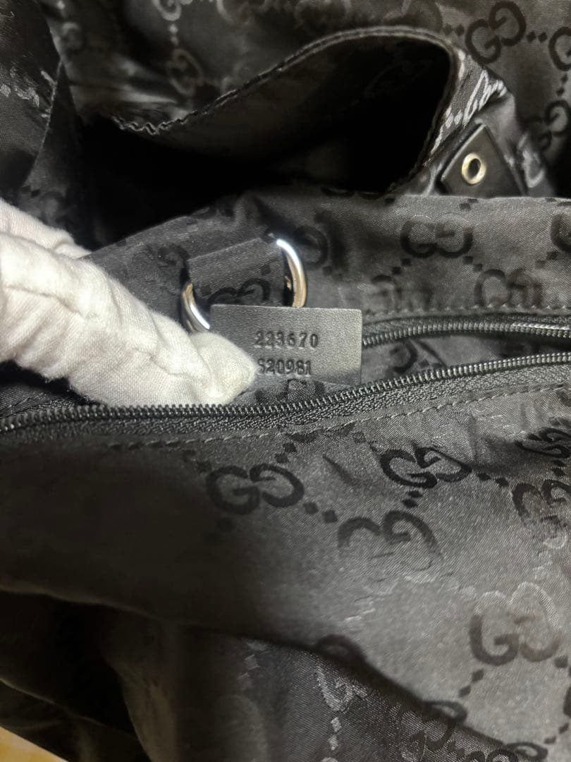 ね*︎様 GUCCI ナイロン リュックサック ブラック