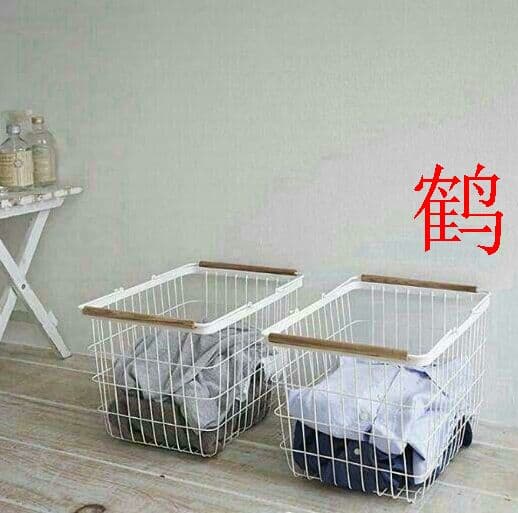 【大人気】洗濯かご ランドリーラックバスケット付き２段ワゴンナチュラル 白鹤K