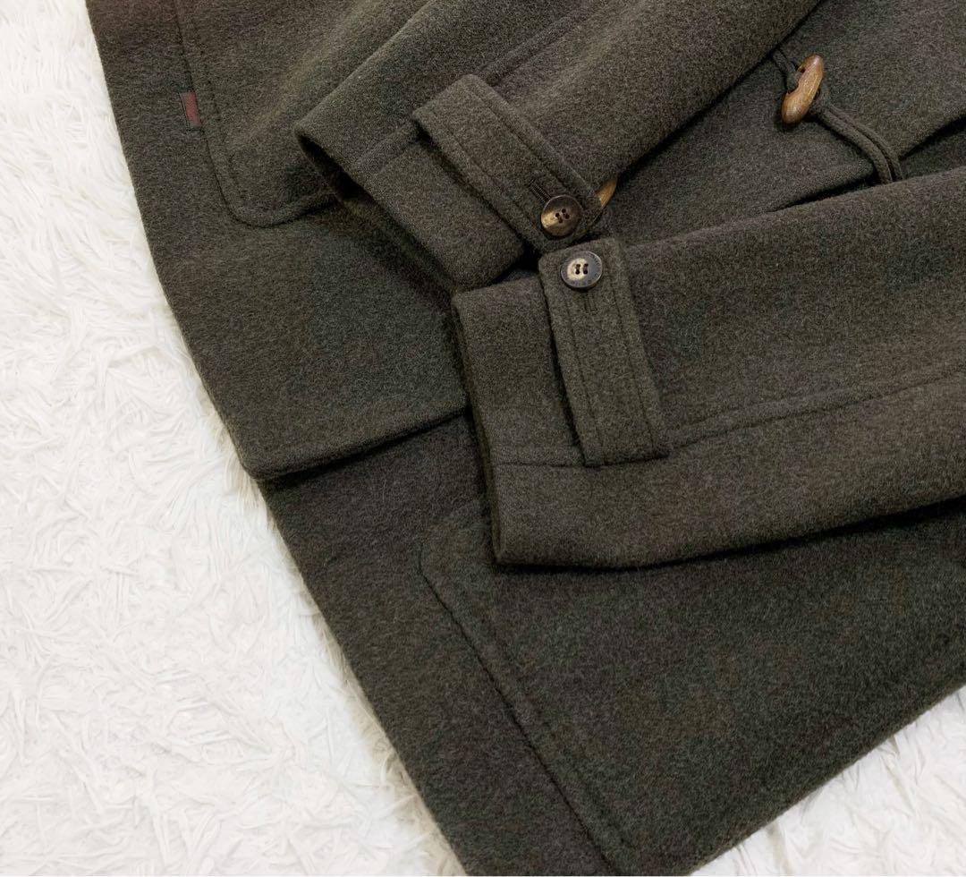 マドモアゼル ノンノン ウール カシミヤ ダッフルコート フーディ チェック